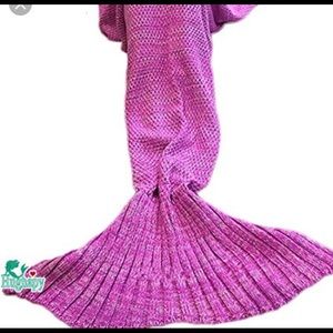 Pink Mermaid Tail Blanket